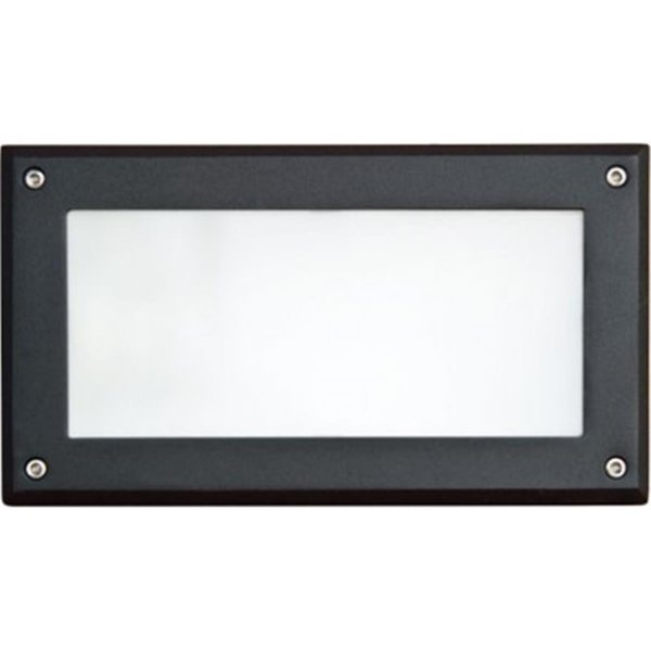 Dabmar Lighting 12W & 120-277V 60 LEDs G24 LED Fiberglass Open Face Step Light - Black FG2007-B